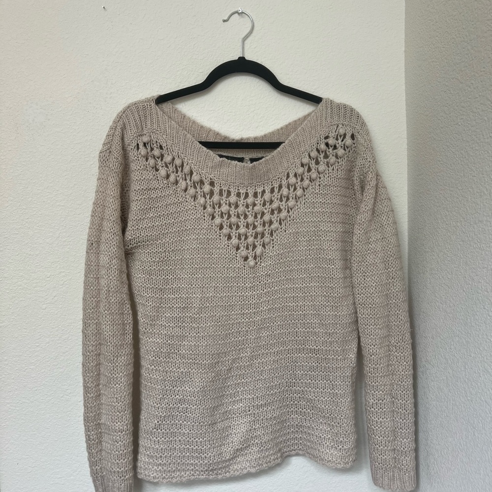 Cozy Beige Knit Sweater